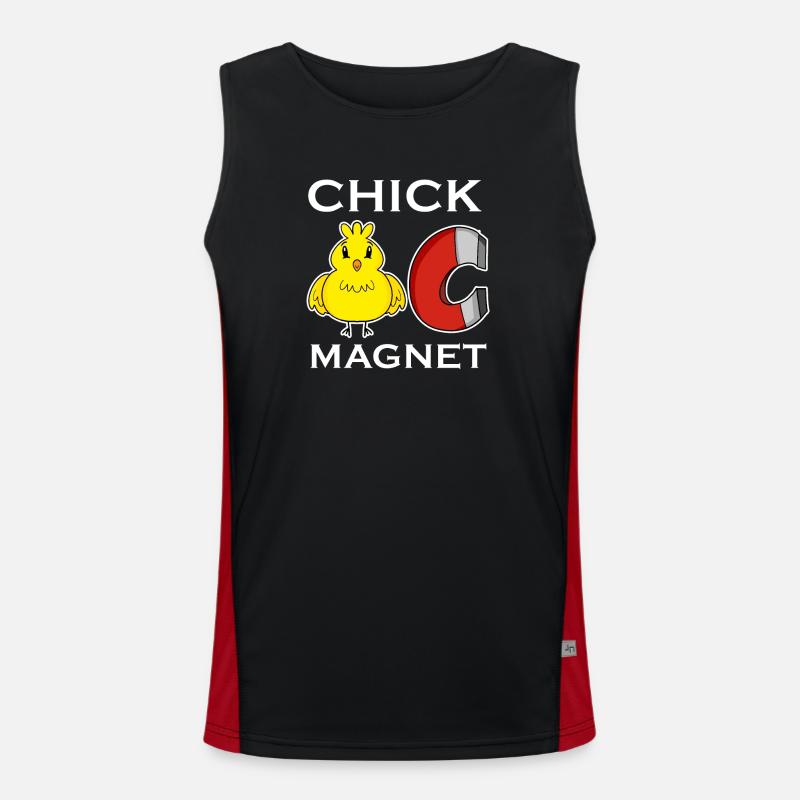 Chick Magnet - Men's Functional Contrast Tank Top - black/red