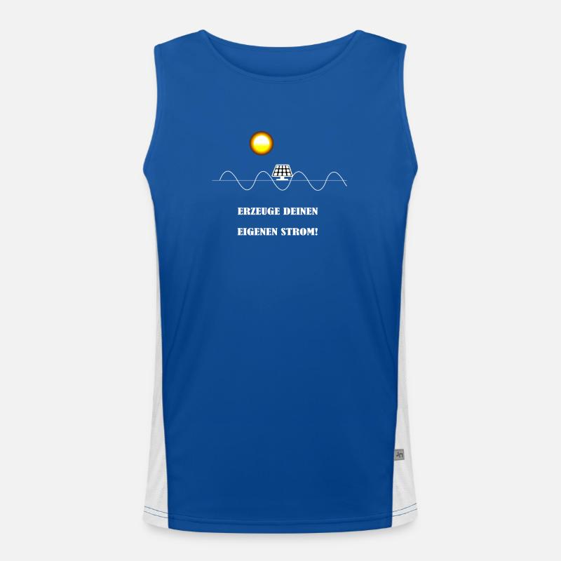 Eigenen Strom erzeugen Solar Design Funktionelles Kontrast-Tank Top für Männer 