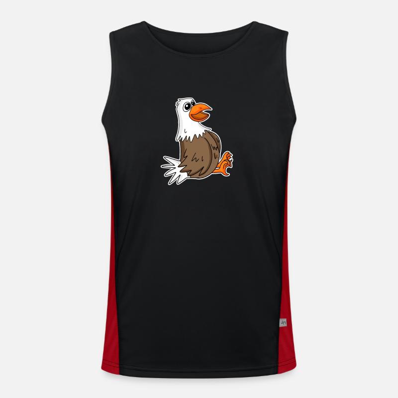 Eagle - Men's Functional Contrast Tank Top - black/red