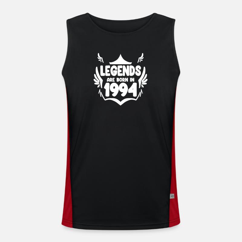 1994 - Born 1994 - Men's Functional Contrast Tank Top  - black/red