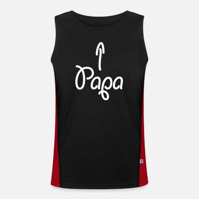 Dad (arrow) - Men's Functional Contrast Tank Top  - black/red