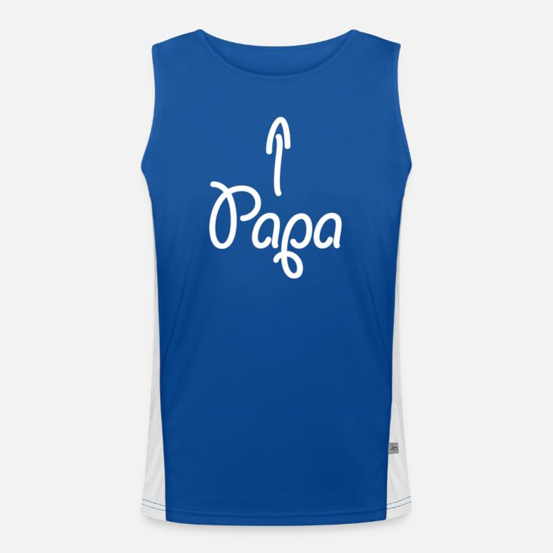 Papa (Pfeil) Funktionelles Kontrast-Tank Top für Männer 