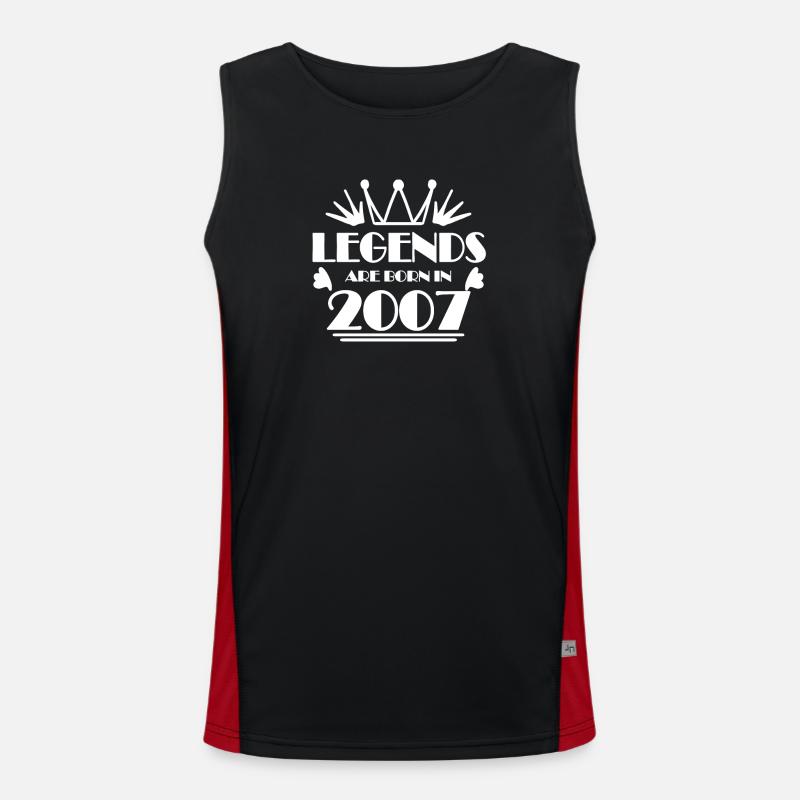 2007 - Born 2007 - Men's Functional Contrast Tank Top  - black/red
