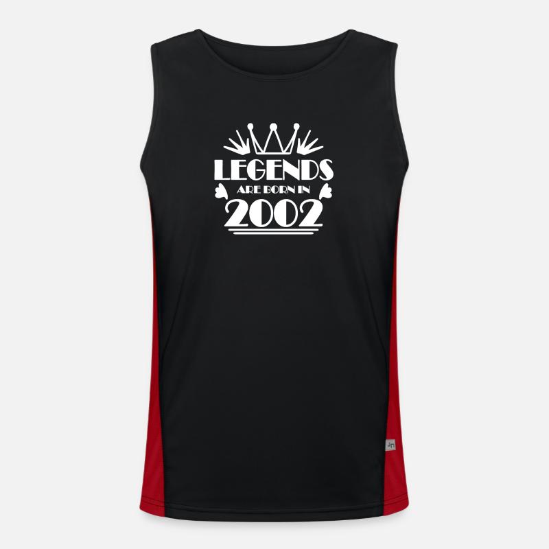 2002 - Born 2002 - Men's Functional Contrast Tank Top  - black/red