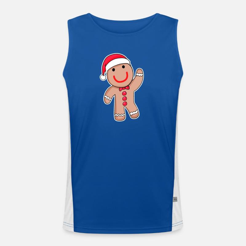 Süßes Lebkuchen Funktionelles Kontrast-Tank Top für Männer 