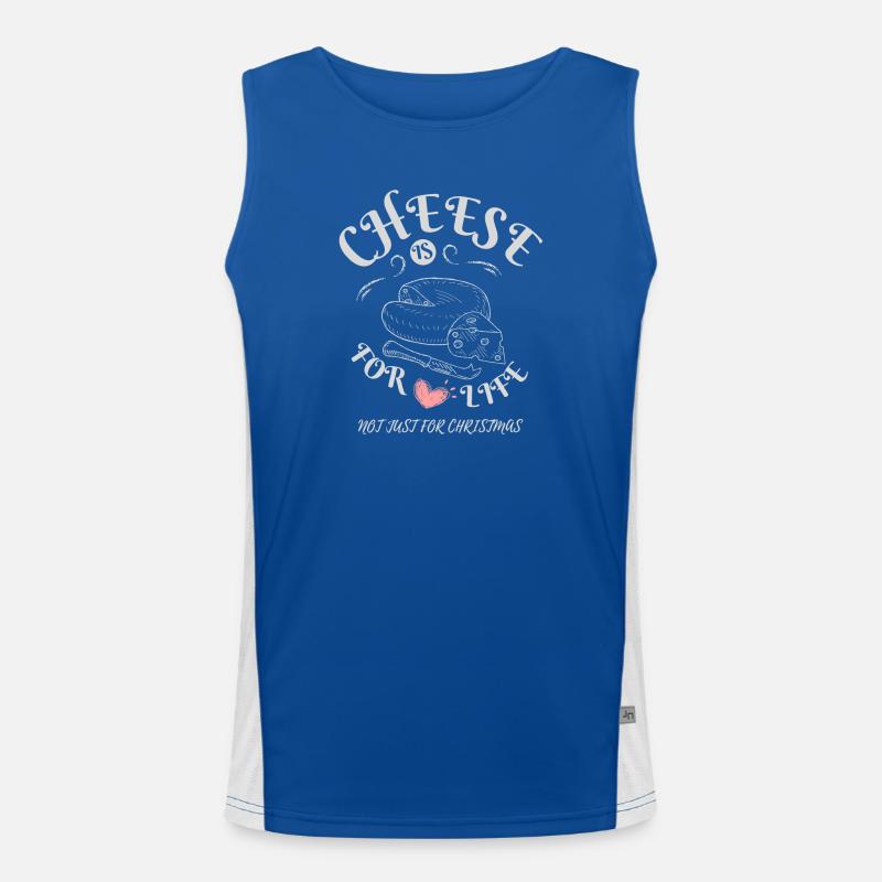 Cheese is for Life - Cheese Lovers Apparel Men's Functional Contrast Tank Top 