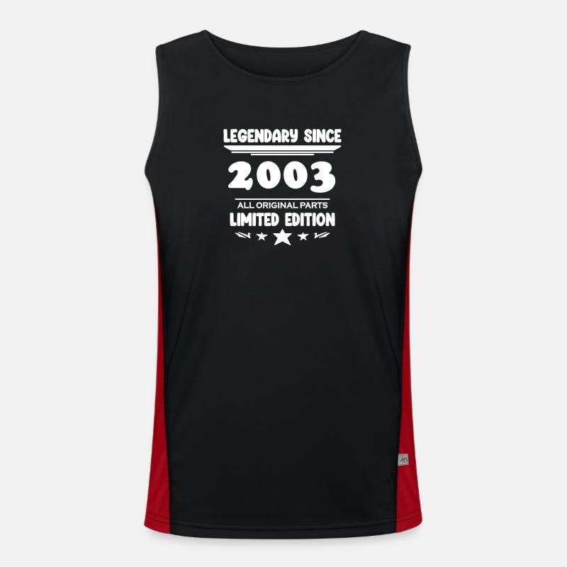 2003 - Born 2003 - Men's Functional Contrast Tank Top  - black/red