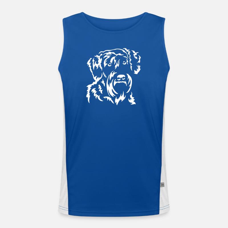 Schnauzer Kopf "Black Edition" Funktionelles Kontrast-Tank Top für Männer 