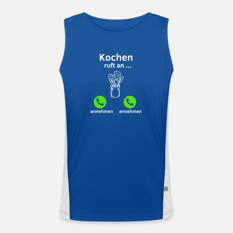 Kochen ruft an - annehmen oder annehmen? Funktionelles Kontrast-Tank Top für Männer 