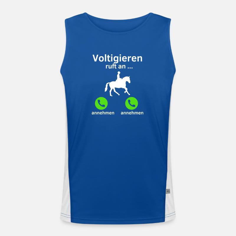Voltigieren ruft an - annehmen oder annehmen? Funktionelles Kontrast-Tank Top für Männer 