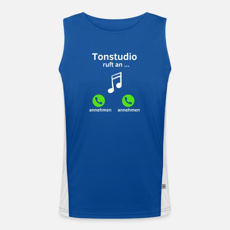 Tonstudio ruft an - annehmen oder annehmen? Funktionelles Kontrast-Tank Top für Männer 