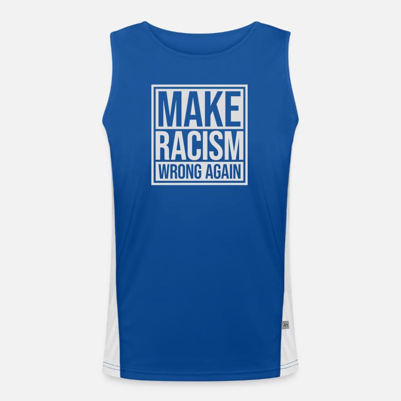 make racism wrong again Funktionelles Kontrast-Tank Top für Männer 