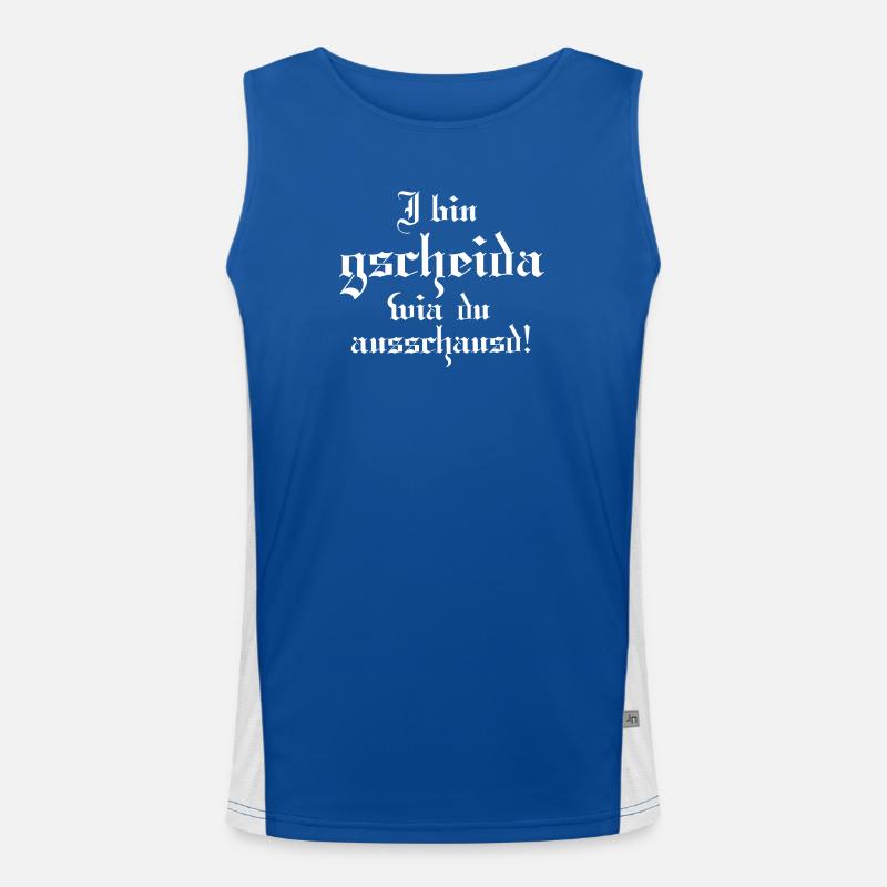 Gscheider wia du Funktionelles Kontrast-Tank Top für Männer 