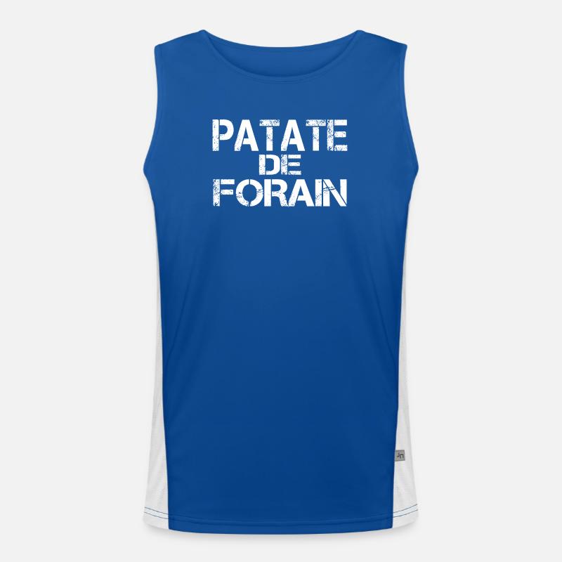 Patate forain blanc Débardeur respirant contrasté Homme 