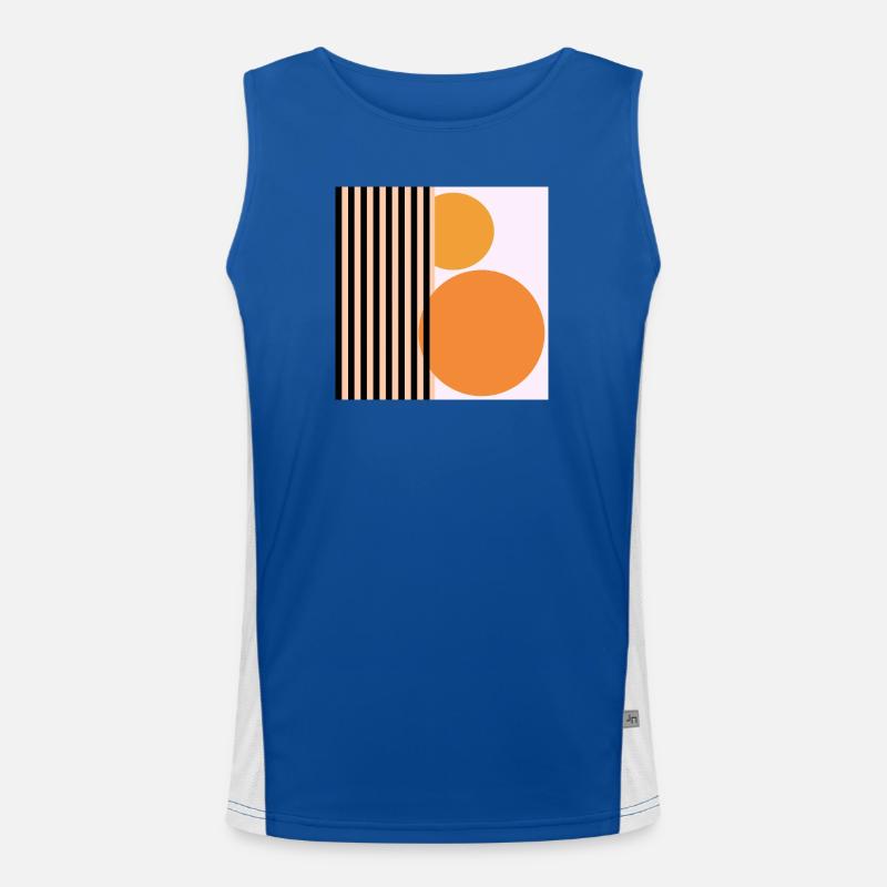 RETRO GEOMETRIE - ABSTRAKTE KUNST Funktionelles Kontrast-Tank Top für Männer 