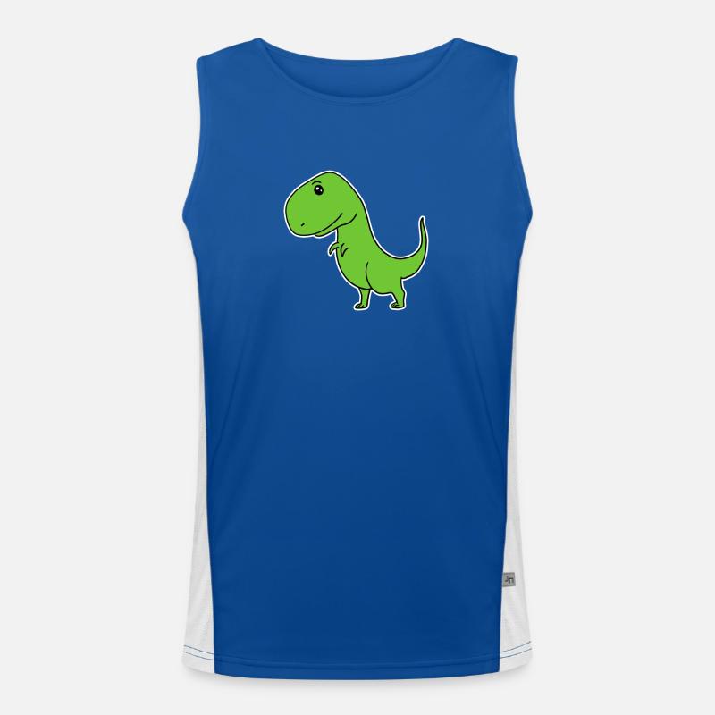 Dinosaurier Grün Funktionelles Kontrast-Tank Top für Männer 