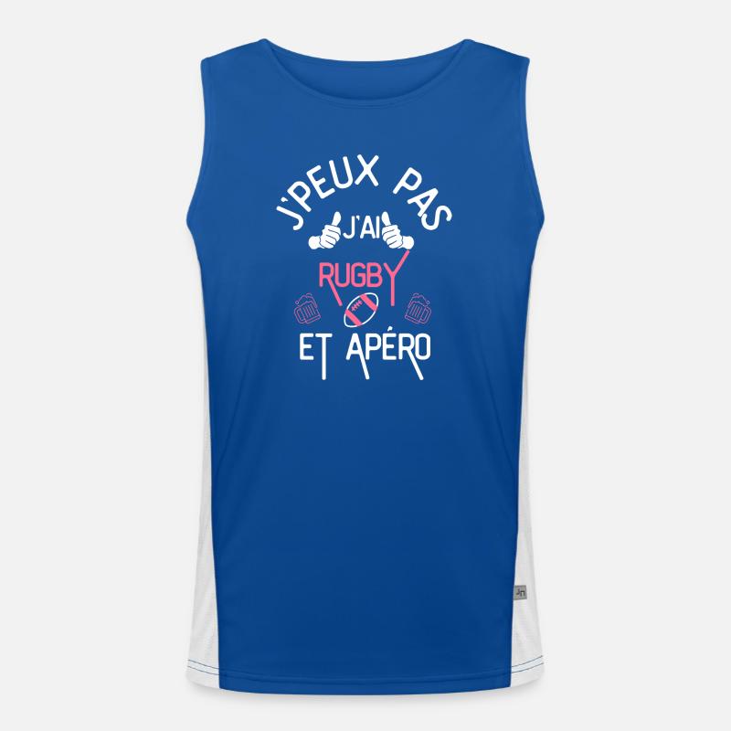 J Peux Pas J Ai Ruby et apero Débardeur respirant contrasté Homme 