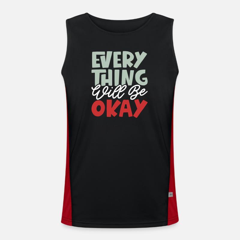 Alles wird gut Funktionelles Kontrast-Tank Top für Männer 