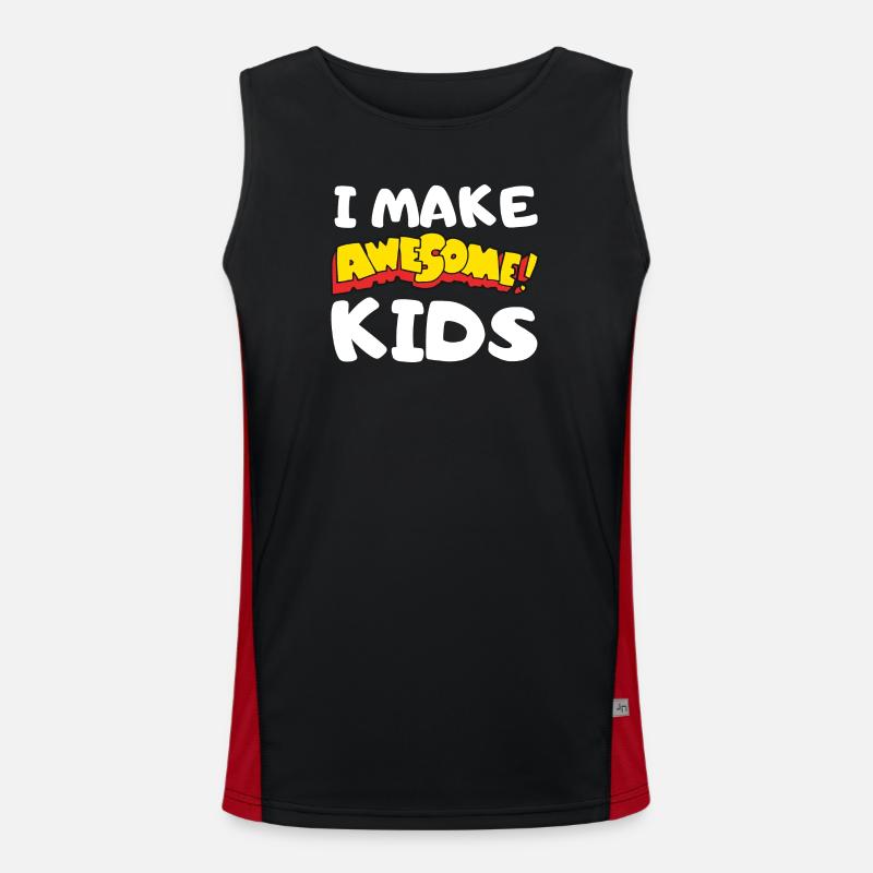I make great kids comics - Men's Functional Contrast Tank Top  - black/red