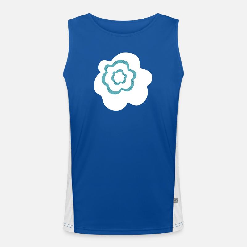 Flower Flower White Points Scandinavian Decoration Men's Functional Contrast Tank Top 