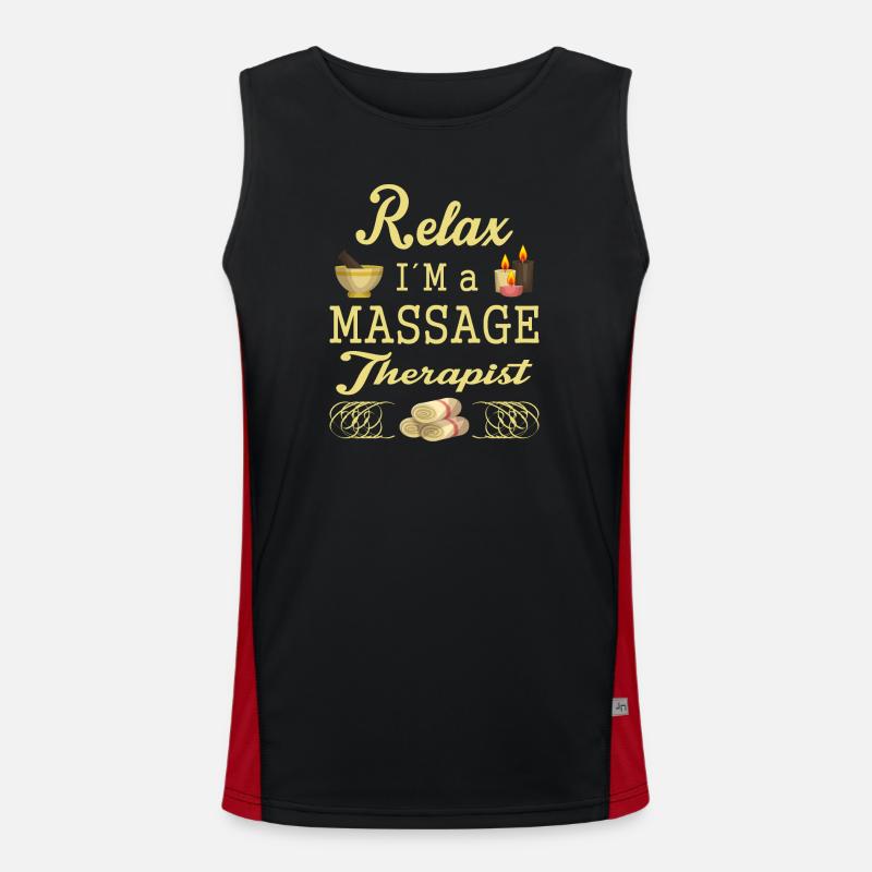Massagetherapie Funktionelles Kontrast-Tank Top für Männer 