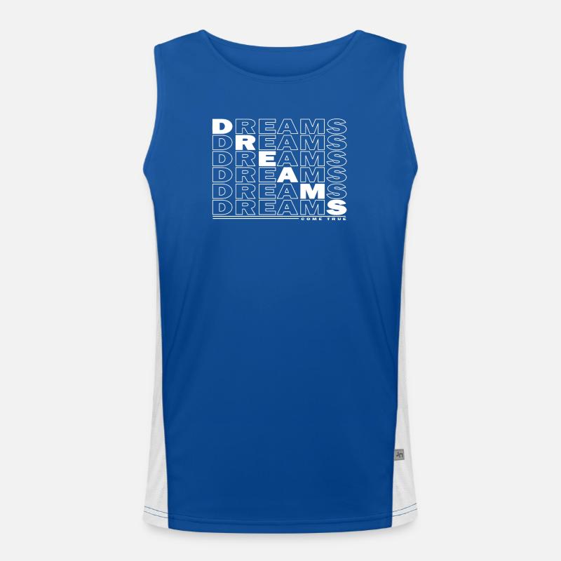 DREAMS - COME TRUE Funktionelles Kontrast-Tank Top für Männer 