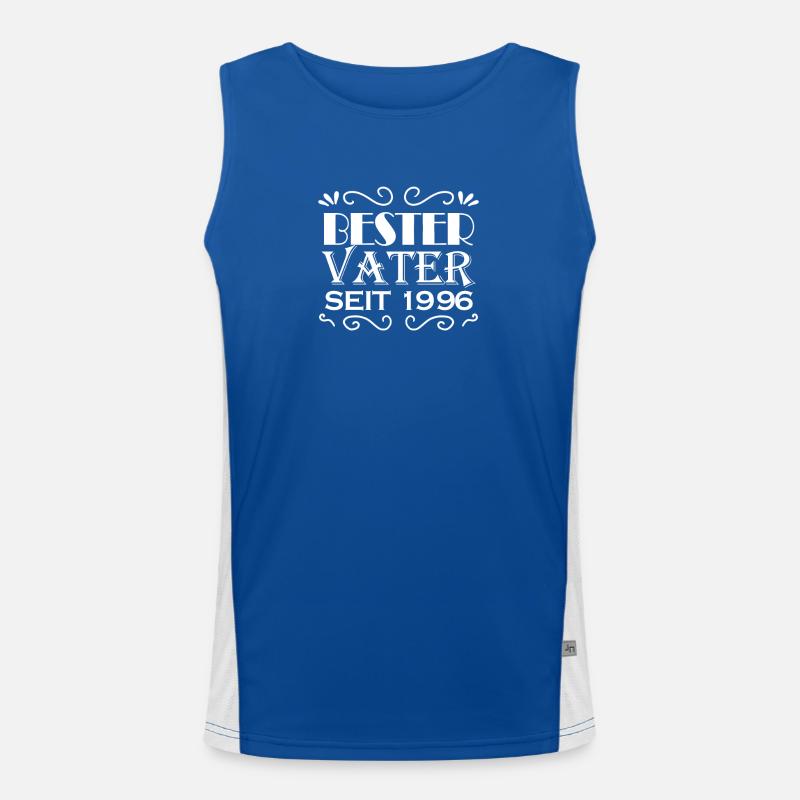 Bester Vater seit 1996 Funktionelles Kontrast-Tank Top für Männer 