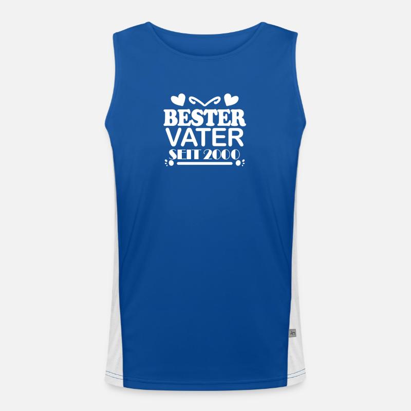 Bester Vater seit 2000 Funktionelles Kontrast-Tank Top für Männer 
