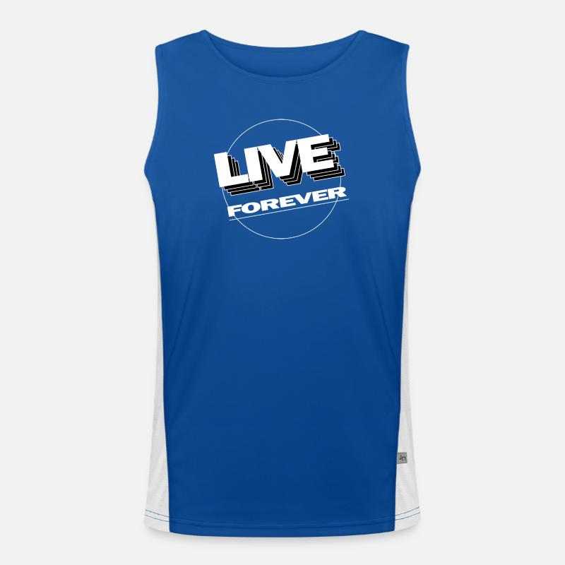 LIVE FOREVER Men's Functional Contrast Tank Top 