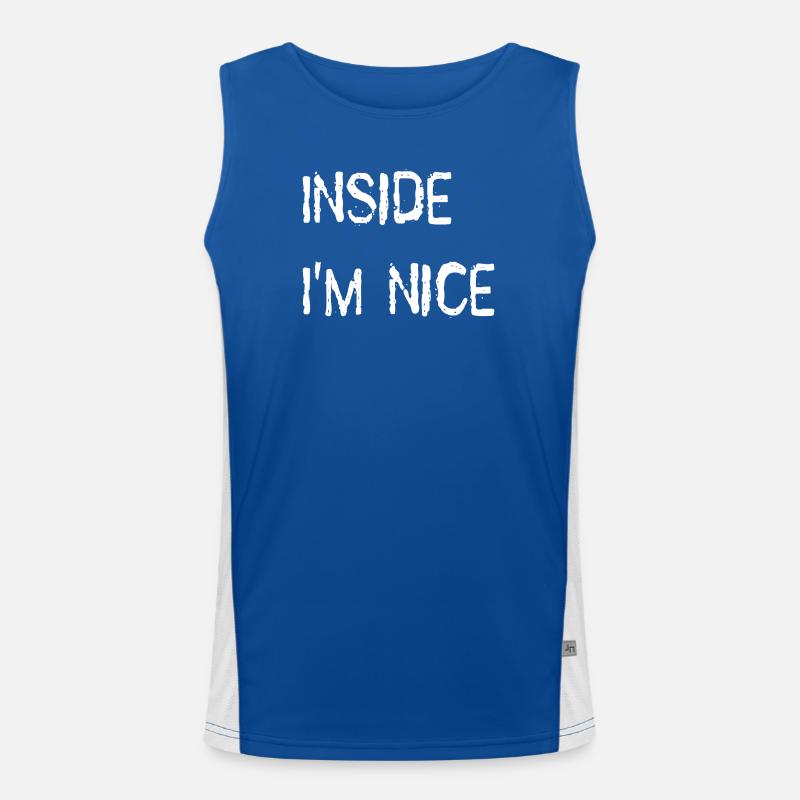 Inside i'm nice Men's Functional Contrast Tank Top 