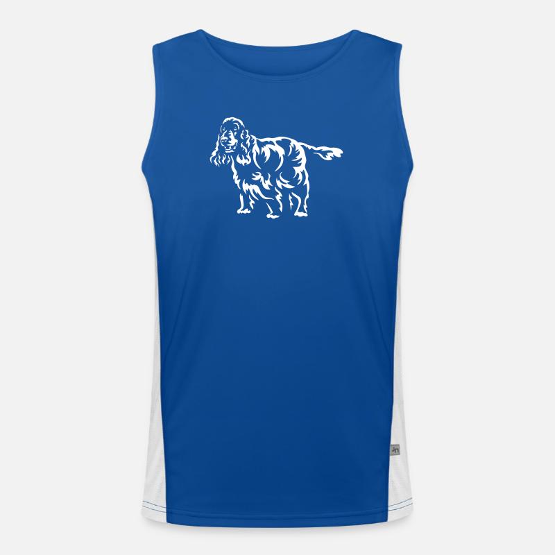 Cocker Spaniel Funktionelles Kontrast-Tank Top für Männer 