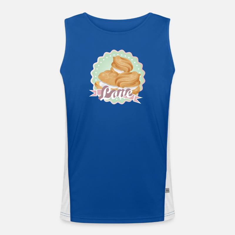 Illustration von drei gefüllten Windbeutel Funktionelles Kontrast-Tank Top für Männer 