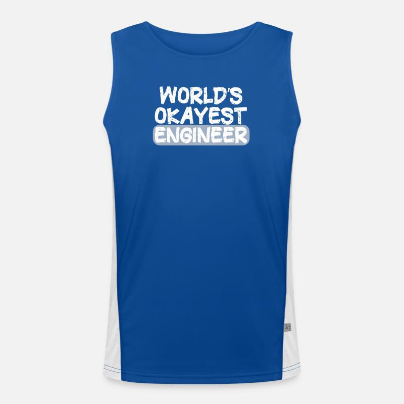 World's Best Engineer Bold Statement Men's Functional Contrast Tank Top 