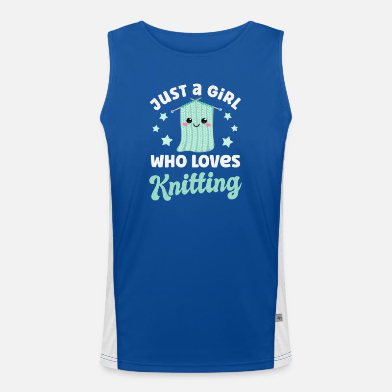 Knitting Knitter Men's Functional Contrast Tank Top 