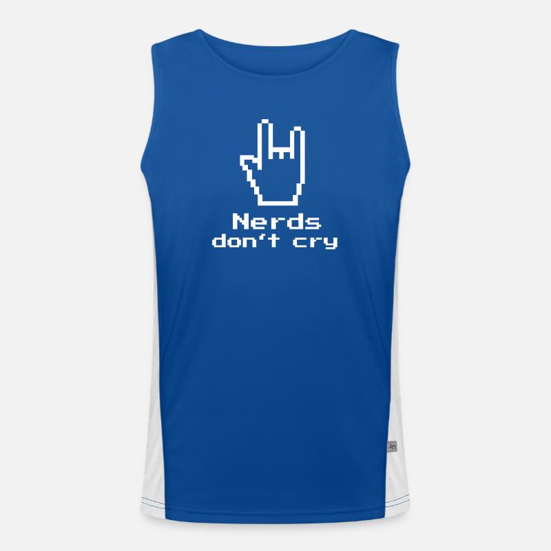 Nerds don't cry! Nerd-Shirt, Gift, Computer Science Men's Functional Contrast Tank Top 