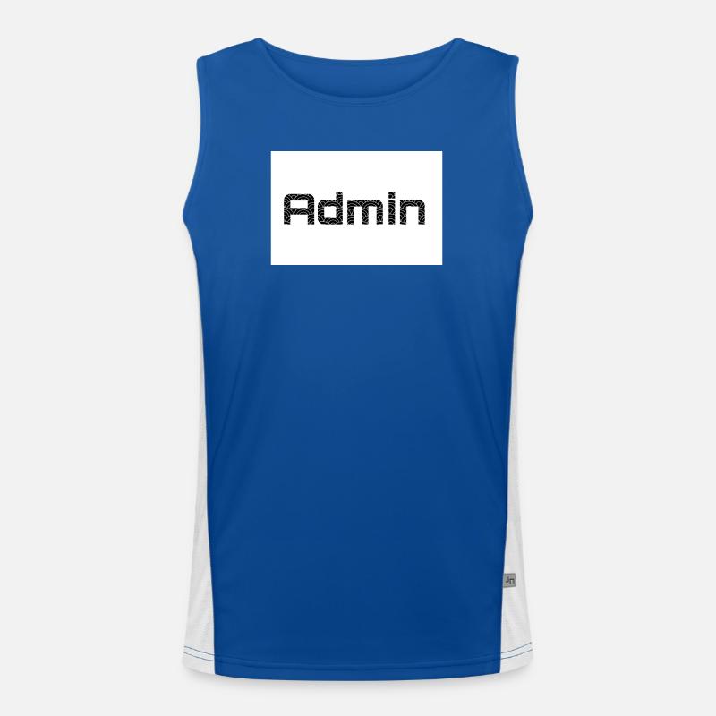 ADMIN Blackwords/WhiteBackround Funktionelles Kontrast-Tank Top für Männer 