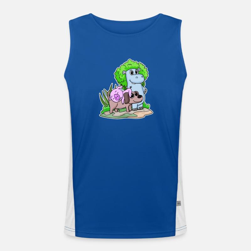 Cute animals Men's Functional Contrast Tank Top 