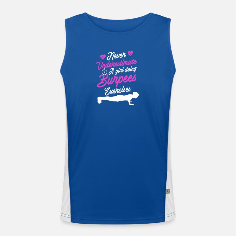 Design Burpees Débardeur respirant contrasté Homme 