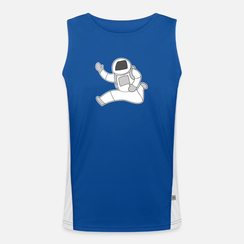 Astronaut motif Men's Functional Contrast Tank Top 