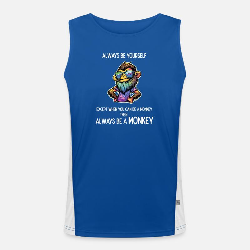 Sei immer ein Affe Funktionelles Kontrast-Tank Top für Männer 