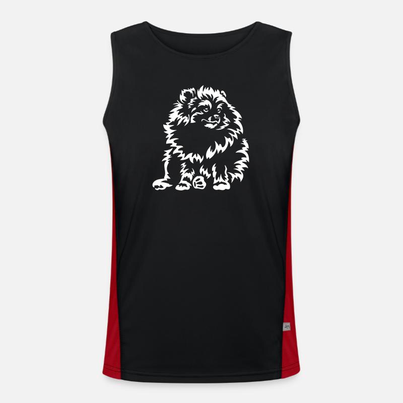Dwarf Spitz "Black Edition" - Men's Functional Contrast Tank Top - black/red