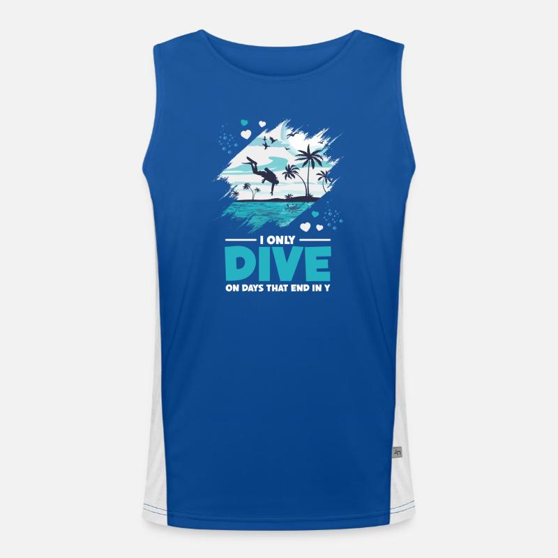 Scuba Diving Sporttauchen Design Funktionelles Kontrast-Tank Top für Männer 