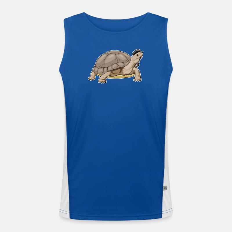 Turtle Painter Brush Painting Men's Functional Contrast Tank Top 