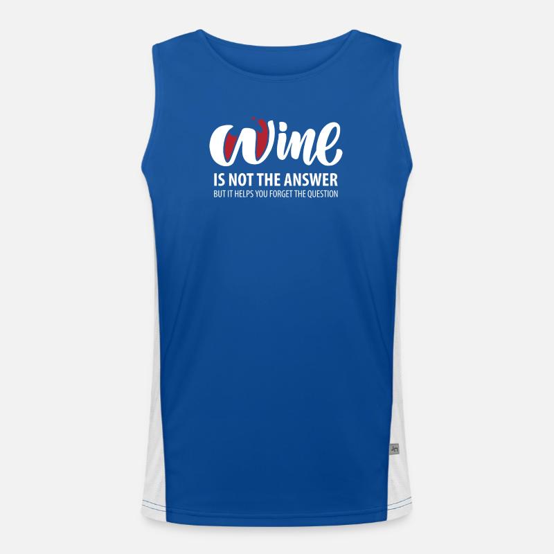 Wine is not the answer (dark) Men's Functional Contrast Tank Top 