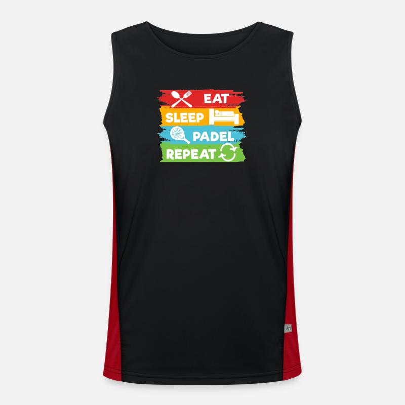 Padel Team Player Padel Racket Sport Statement Men's Functional Contrast Tank Top 