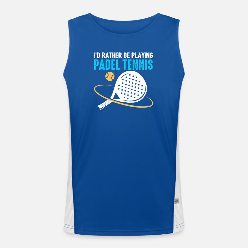 Padel Id Rather Be Playing Padel Tennis Men's Functional Contrast Tank Top 