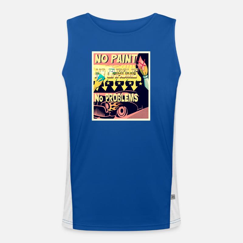 NO PAINT, NO CHROME, NO PROBLEMS Funktionelles Kontrast-Tank Top für Männer 