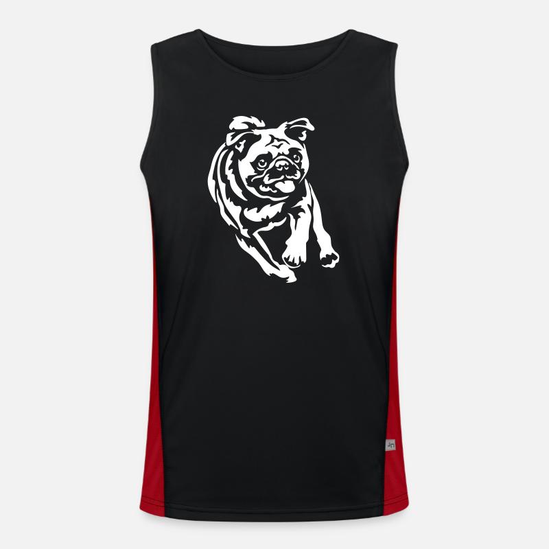 Mops "Black Edition" - Funktionel kontrast tanktop til herrer - sort/rød