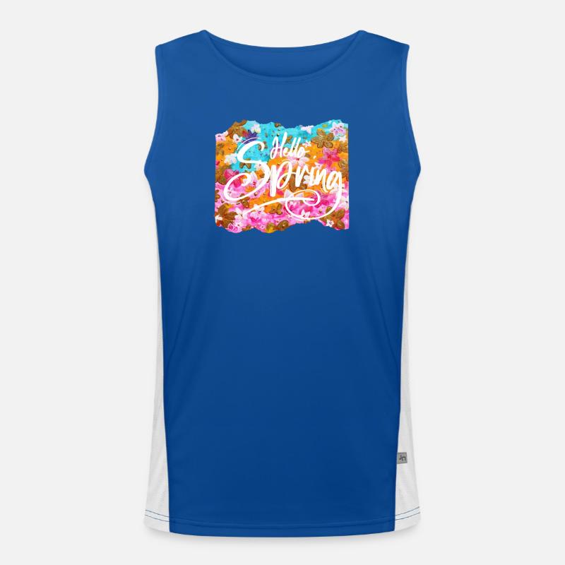 Hello Spring - Frühling - Sonja Ariel von Staden Funktionelles Kontrast-Tank Top für Männer 