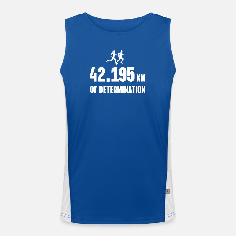 Marathon - 42,195 km de détermination Débardeur respirant contrasté Homme 